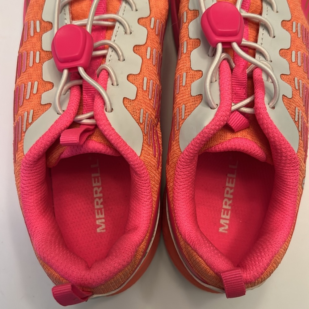 Merrell Youth Girls Agility Peak Vibrant Pink and Orange Sneakers - Picture 5 of 16